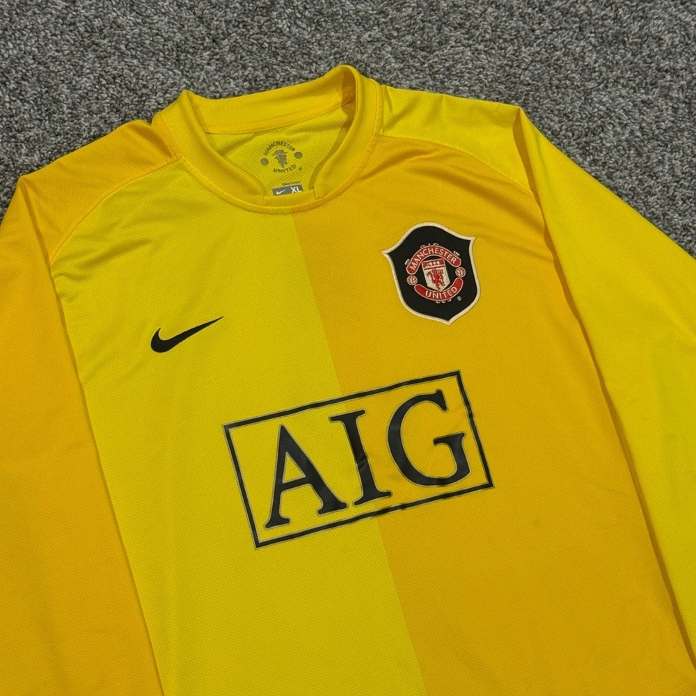 VTG‎ 2006-07 Manchester United FC Nike Long Sleeve Goalie Jersey Soccer Mens XL